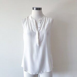 Banana republic white silk tank top silk blouse silk shirt